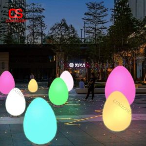 Đèn LED Trứng Khổng Lồ Đổi Màu 16 Sắc Ánh Sáng Decor Sân Vườn, Ban Công