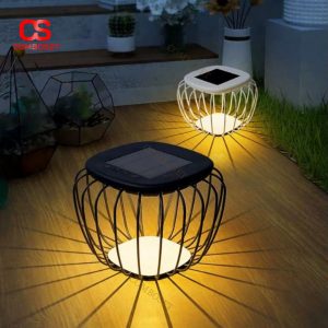 Đèn Lồng Kim Loại Năng Lượng Mặt Trời Trang Trí Ban Công, Sân Vườn, Tiểu Cảnh Nghệ Thuật