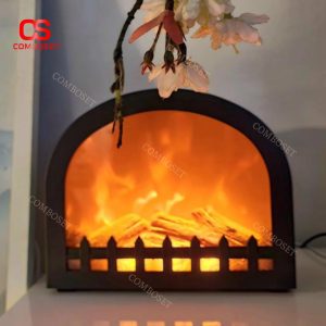 Đèn Lồng Lò Sưởi LED Sạc USB, Pin Cho Kệ TV, Phòng Khách, Làm Quà Tặng Người Thân