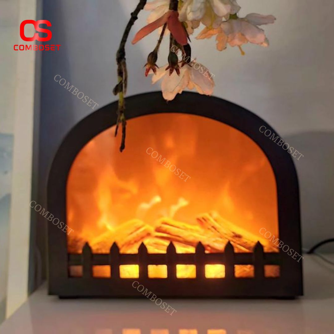Đèn Lồng Lò Sưởi LED Sạc USB, Pin Cho Kệ TV, Phòng Khách, Làm Quà Tặng Người Thân