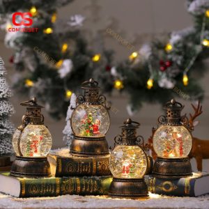 Đèn Quả Cầu Giáng Sinh Bằng Nhựa ABS Có Đèn LED Ấm Áp Chạy Bằng Pin Hoặc Sạc USB