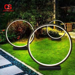 Đèn Sân Vườn Hình Tròn Nghệ Thuật Trang Trí Lối Đi, Tiểu Cảnh Ngoài Trời, Chống Thấm Nước