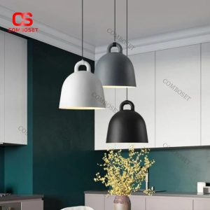 Đèn Thả Hình Chuông Phong Cách Bắc Âu Tối Giản Trang Trí Phòng Ăn, Quán Cafe