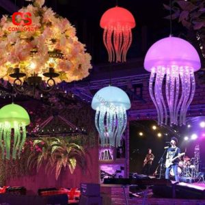 Đèn Thả LED Hình Sứa Chuyển Đổi Màu Sắc, Chống Thấm Nước, Trang Trí Chợ Đêm, Hội Chợ, Sự Kiện