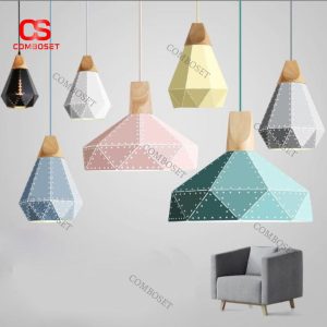 Đèn Thả Trần Hình Kim Cương Màu Pastel Phong Cách Scandinavian Thanh Lịch