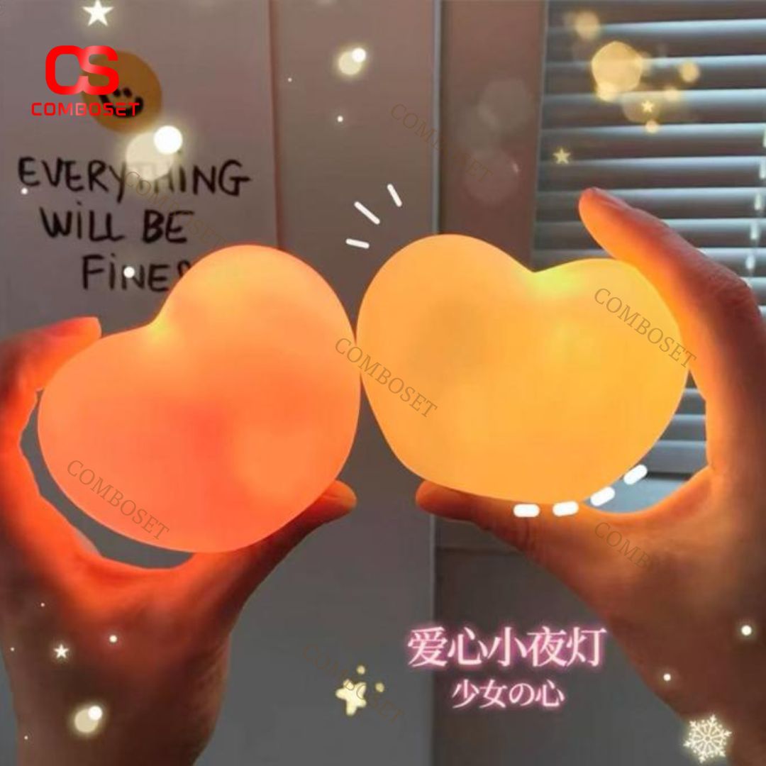 Đèn Trái Tim Mini Phát Sáng Mềm Mại Cho Bé, Bạn Gái Trang Trí Phòng Đáng Yêu