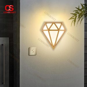 Đèn Tường Hình Kim Cương Chống Nước IP65 Chiếu Sáng Ngoài Trời Cao Cấp