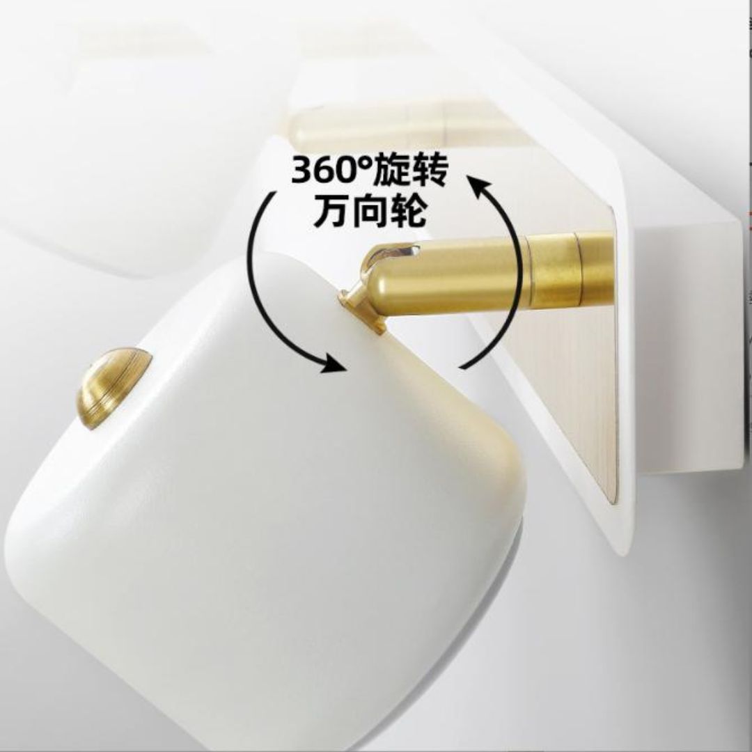 Đèn Tường LED Chụp PC Kết Hợp Khung Kim Loại Ánh Sáng Ấm Áp Cho Phòng Ngủ, Phòng Tắm