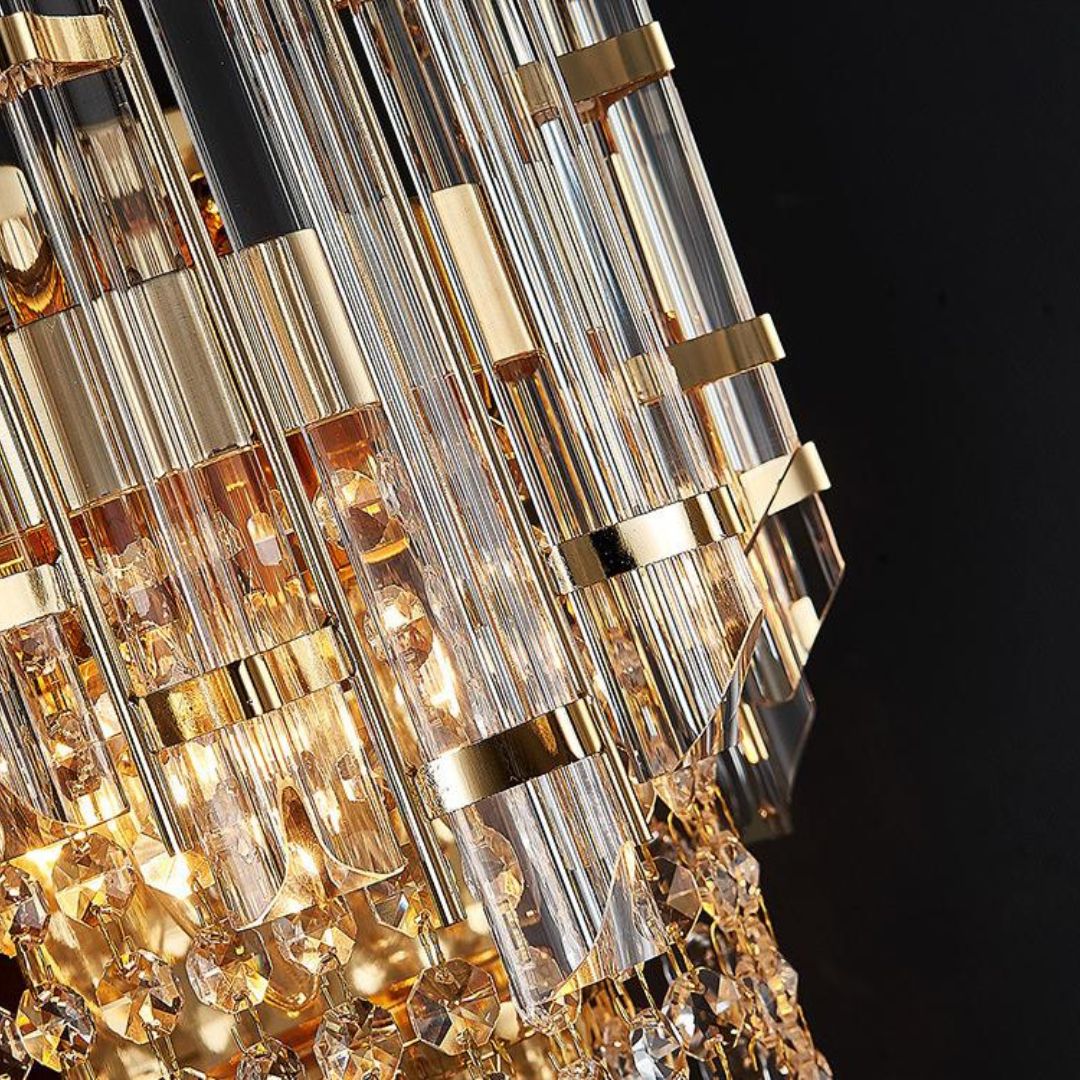 Đèn Tường Pha Lê Cao Cấp 3 Chế Độ Ánh Sáng Lộng Lẫy Biệt Thự, Khách Sạn