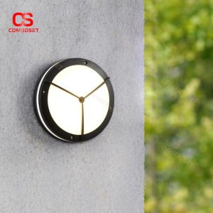 Đèn Tường Tròn Ngoài Trời Chống Thấm Nước Thiết Kế Hiện Đại, Chiếu Sáng Ban Công