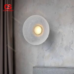 Đèn Tường Tròn Nhựa Trong Suốt Hiện Đại Cho Phòng Khách, Phòng Ngủ