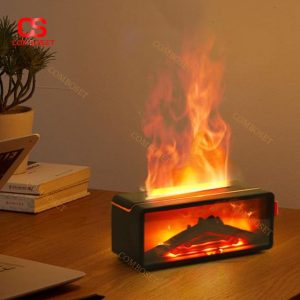 Đèn Xông Tinh Dầu Hình Lò Sưởi 3D Mới Lạ Nhiều Chế Độ Sáng Trang Trí Phòng Khách, Phòng Ngủ