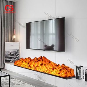 Lò Sưởi Hiệu Ứng Than Hồng Bằng Nhựa Cao Cấp Cho Phòng Khách Tạo Không Gian Ấm Cúng