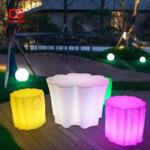 Bàn LED Hình Cánh Hoa Nhiều Màu Kèm Remote Từ Xa Decor Quán Bar, Cafe