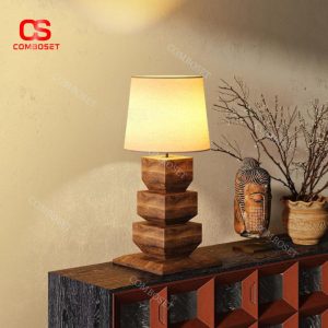 Đèn Bàn Gỗ Cổ Điển Phong Cách Sang Trọng Decor Phòng Tiếp Khách, Văn Phòng Làm Việc