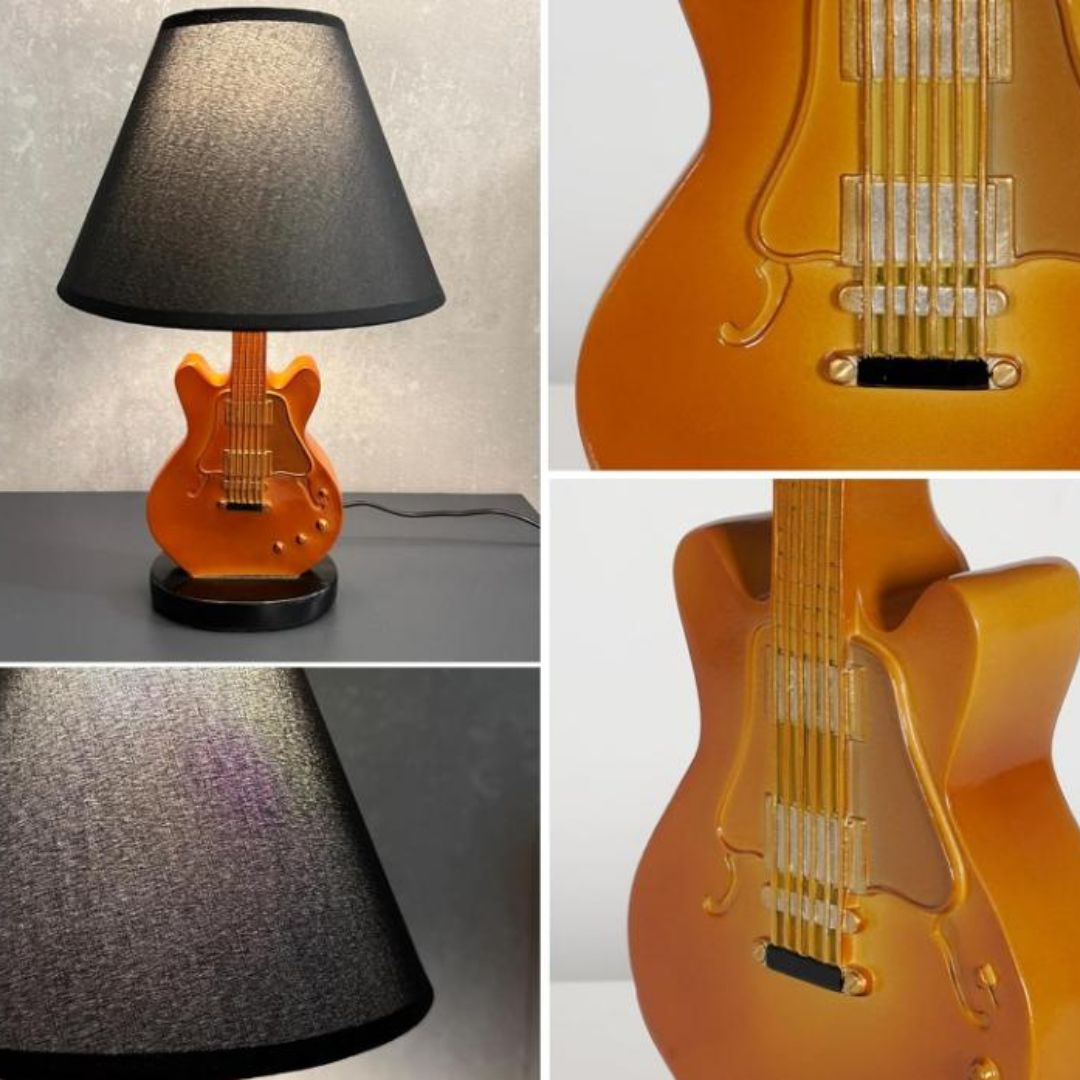 Đèn Bàn Hình Đàn Guitar Phong Cách Nghệ Sĩ Hoàn Hảo Cho Góc Nghỉ Ngơi & Làm Việc