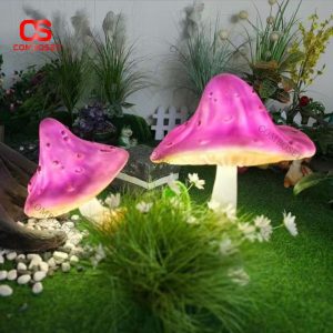 Đèn LED Hình Nấm Màu Tím Nghệ Thuật Trang Trí Ngoại Thất, Resort, Quán Cà Phê