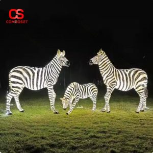 Đèn LED Ngựa Vằn Ngoài Trời Chiếu Sáng Nghệ Thuật Cho Khuôn Viên Siêu Thu Hút
