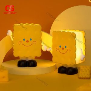 Đèn Ngủ Hình Bánh Quy Dễ Thương Làm Quà Tặng Sinh Nhật Cho Bé, Bảo Vệ Mắt