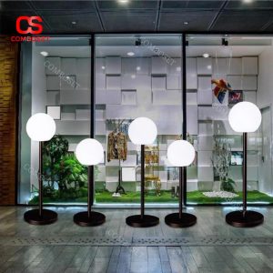 Đèn Sân Vườn Hình Cầu Chân Trụ Cao Hiện Đại Decor Ngoài Trời Sang Trọng, Ấn Tượng