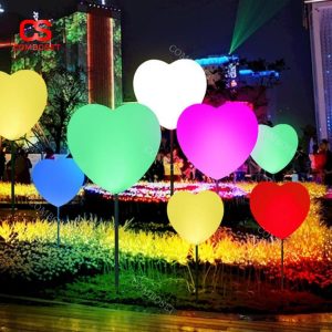 Đèn Sân Vườn Hình Trái Tim Chống Nước Nhiều Màu Trang Trí Cảnh Quan, Công Viên, Sự Kiện