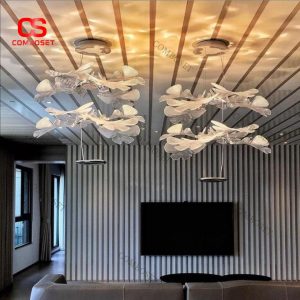 Đèn Thả Cánh Hoa Xếp Tầng Ánh Sáng Mềm Tạo Điểm Nhấn Không Gian Sống