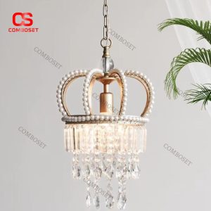 Đèn Thả Hình Vương Miện Pha Lê 3 Chế Độ Sáng Đẳng Cấp Hoàng Gia