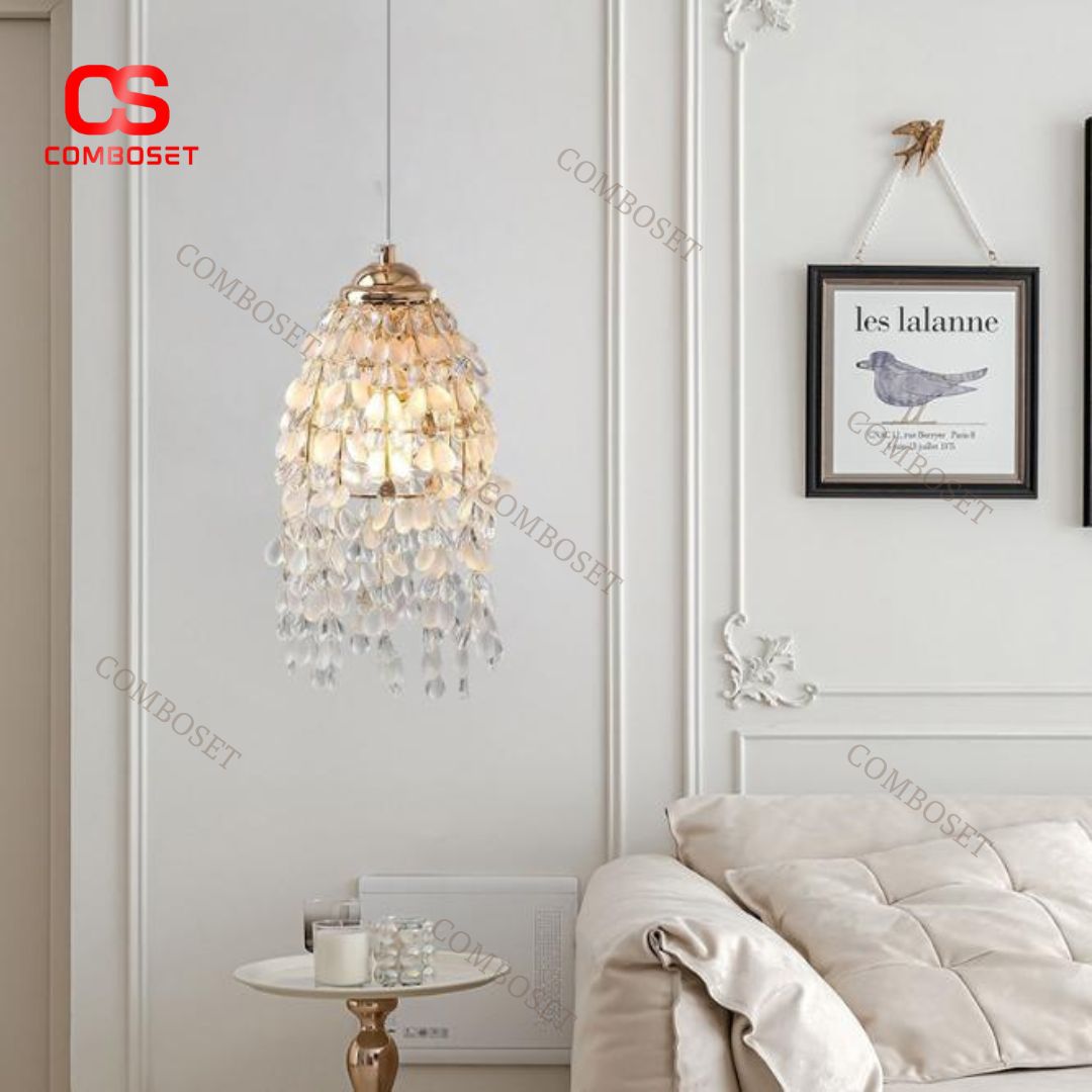 Đèn Thả Thủy Tinh Giọt Nước Ánh Sáng Nhẹ Nhàng Cho Không Gian Thanh Lịch
