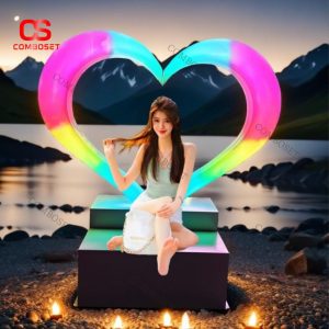 Đèn Trái Tim Đổi Màu Chụp Hình Sống Ảo Lý Tưởng Cho Lễ Hội và Trang Trí Sân Vườn