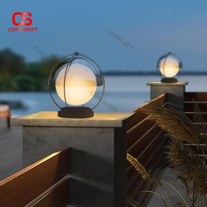 Đèn Trụ Cầu Kim Loại Hiện Đại Chiếu Sáng Ngoài Trời Sang Trọng, Bền Bỉ