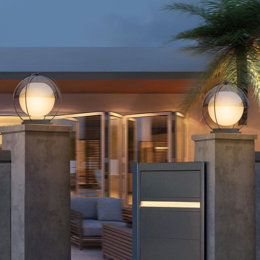 Đèn Trụ Cầu Kim Loại Hiện Đại Chiếu Sáng Ngoài Trời Sang Trọng, Bền Bỉ