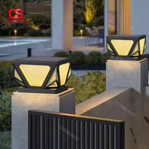 Đèn Trụ Cổng Nhà Năng Lượng Mặt Trời Decor Cột Tường Biệt Thự, Hàng Rào Sân Vườn