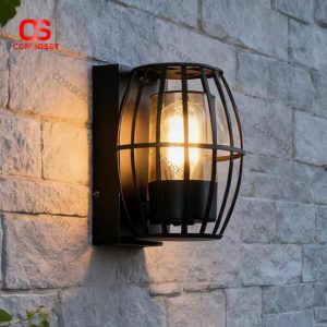 Đèn Tường Lồng Kim Loại Cho Sân Vườn & Hành Lang Kiểu Dáng Độc Đáo, Chiếu Sáng Ấn Tượng