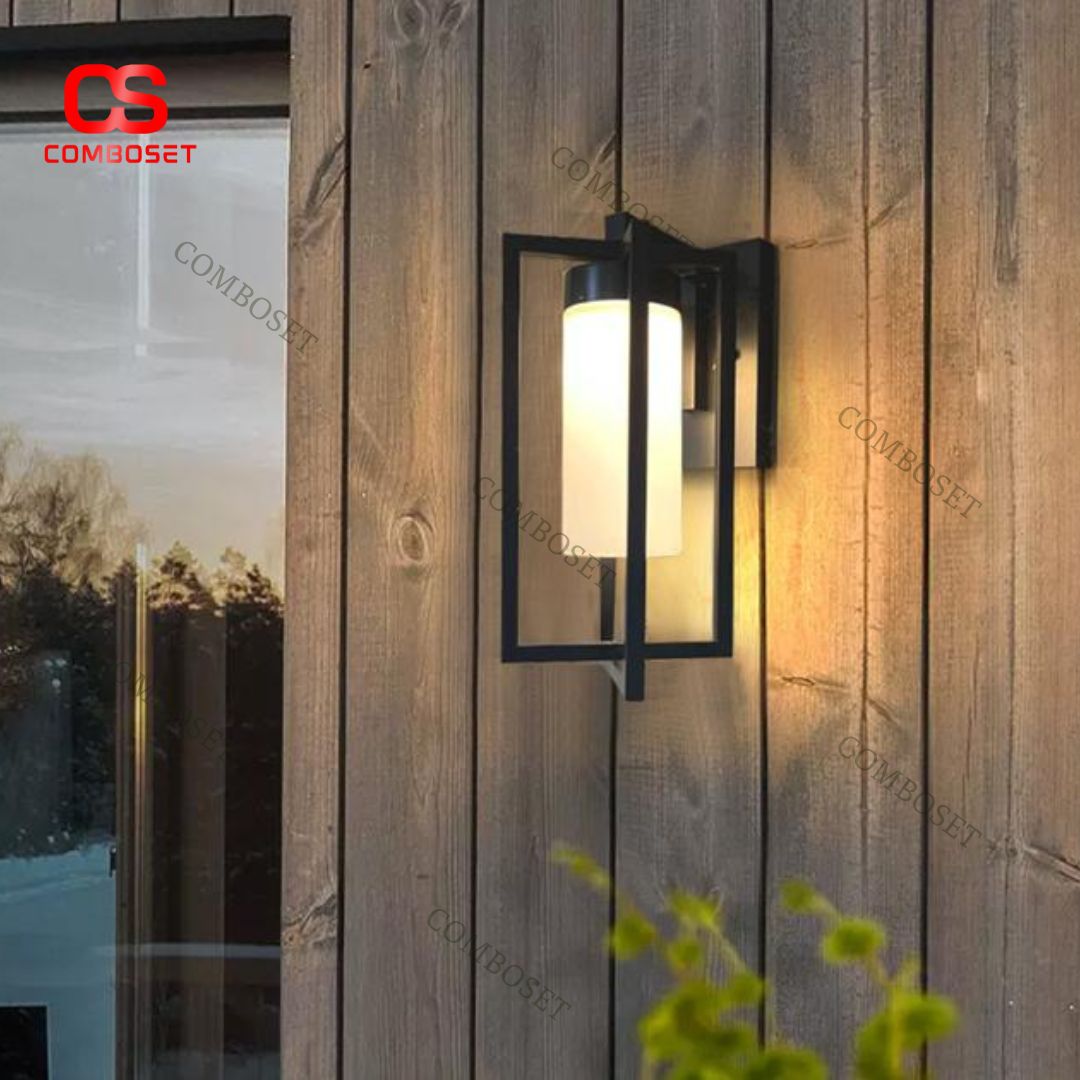 Đèn Tường Ngoài Trời Khung Vuông Tối Giản Chống Nước, Chiếu Sáng Hành Lang – Ban Công