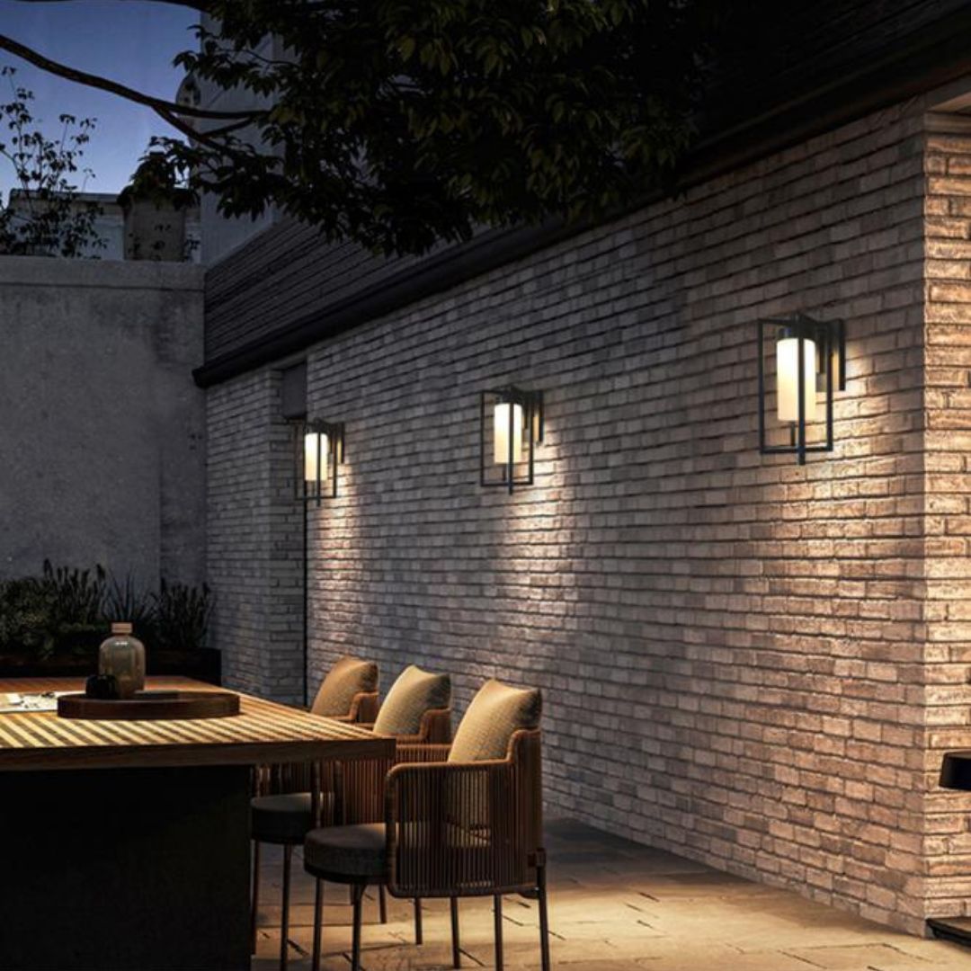 Đèn Tường Ngoài Trời Khung Vuông Tối Giản Chống Nước, Chiếu Sáng Hành Lang – Ban Công