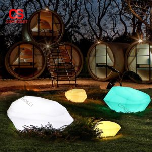 Đèn Viên Đá LED Đổi Màu Trang Trí Sân Vườn Decor Ngoài Trời Phong Cách Hiện Đại