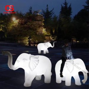 Đèn Voi LED Đổi Màu Trang Trí Công Viên Mô Hình Thú Phát Sáng Ngoài Trời Siêu Thu Hút