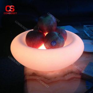 Đĩa Khay Đèn LED Tròn Chống Nước Nhiều Màu Sáng Đa Dạng Phù Hợp Quán Bar, Club