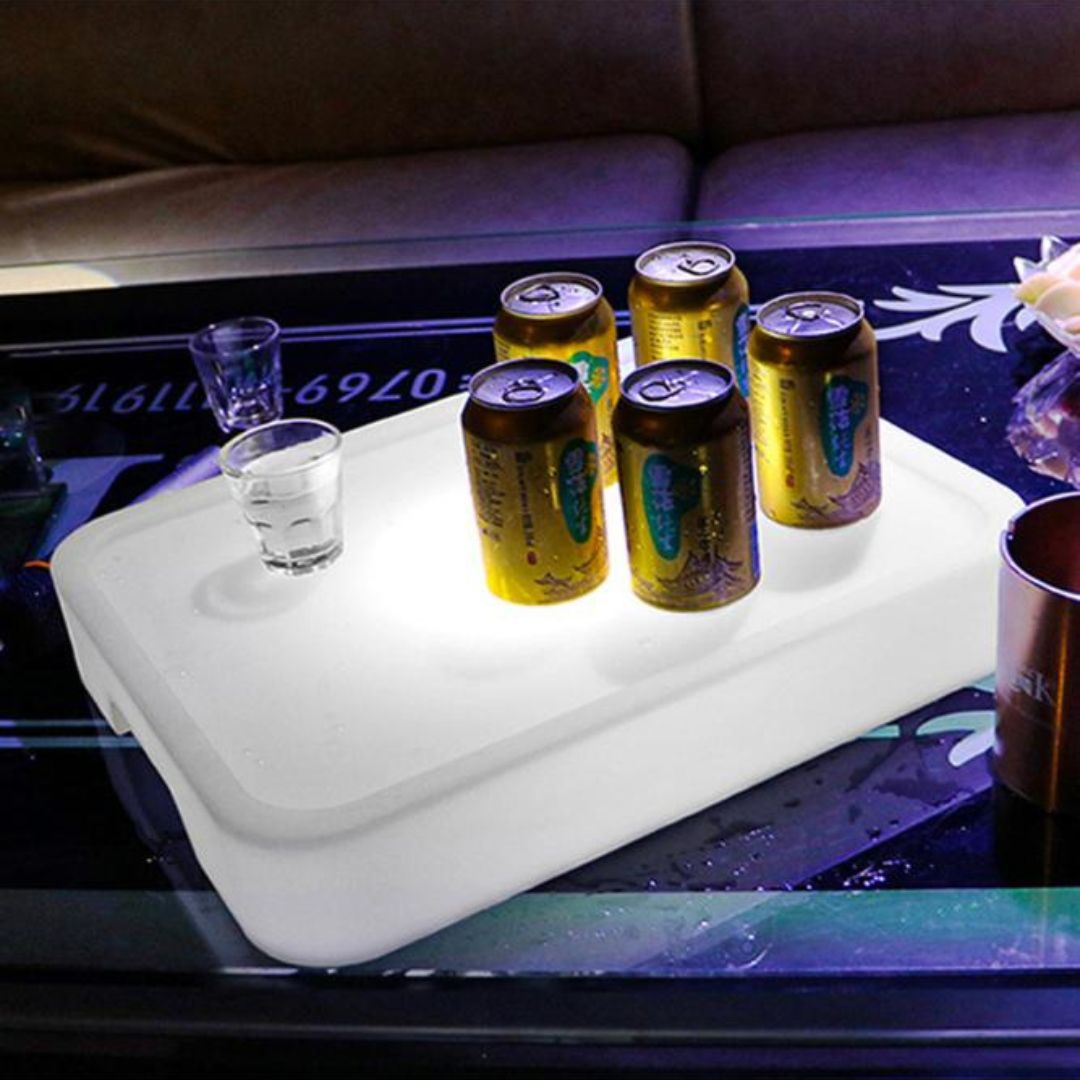 Khay Đèn LED Đổi Màu Phụ Kiện Decor Quán Bar, Nhà Hàng, Tiệc Cưới Độc Đáo