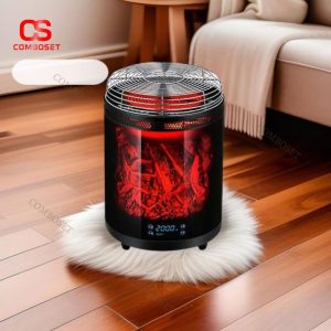 Lò Sưởi Hồng Ngoại Hiệu Ứng Lửa 3D Sưởi Ấm Thời Tiết Lạnh, Nấu Ăn, Nướng Thịt