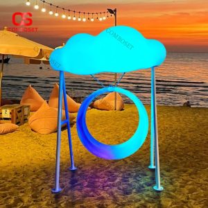 Xích Đu Mây LED RGB Trang Trí Công Viên Mô Hình Phát Sáng Nghệ Thuật Cho Check-in Đêm