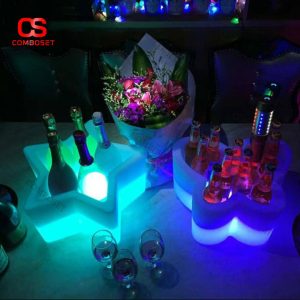 Xô Đá LED Phát Sáng Chống Nước, Trang Trí Quán Karaoke, Quá Bar, Cafe Ngoài Trời