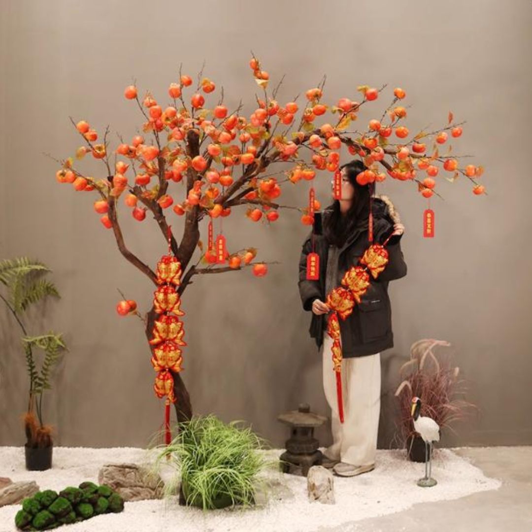 Cây Quả Hồng Giả Trang Trí Ngày Tết Mang Ý Nghĩa Sung Túc
