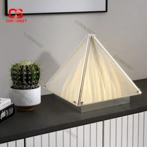 Đèn Bàn Kim Tự Tháp Ánh Sáng Nghệ Thuật Trang Trí Phòng Ngủ Hiện Đại