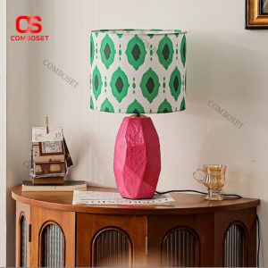 Đèn Bàn Thời Trang Hồng Xanh Phong Cách Boho Chic Cá Tính Cho Góc Nhà