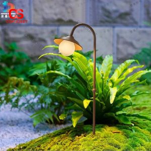 Đèn Cắm Cỏ Sân Vườn Ánh Sáng Ấm Thiết Kế Cong Hiện Đại