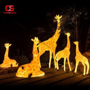 Đèn Hươu Cao Cổ Phát Sáng Trang Trí Sân Vườn Mô Hình Nghệ Thuật Siêu Đẹp