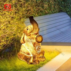 Đèn LED Hình Chú Voi Dễ Thương Chiếu Sáng Ngoài Trời Cho Homestay & Resort