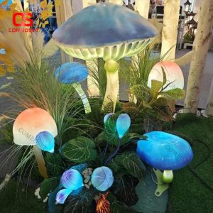 Đèn LED Hình Nấm Khổng Lồ Trang Trí Ngoài Trời Cho Sân Vườn & Khu Check-in