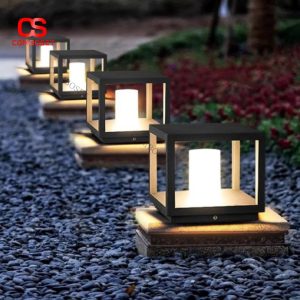 Đèn Lồng Trụ Vuông Sân Vườn Hiện Đại Thiết Kế Tối Giản Cao Cấp